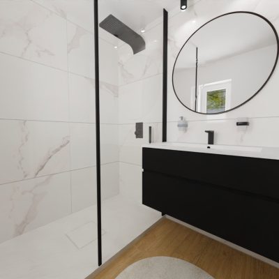 Une salle d'eau épurée