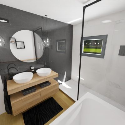 Une salle de bain familiale fonctionnelle