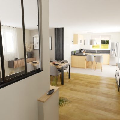 Verrière pour délimiter l'entrée